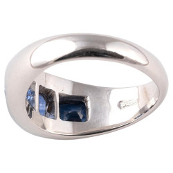 1.75ct Ceylon Sapphire Three Stone Ring