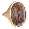 A Cameo on Agate depicting the profile of Omphale signed Filippo Rega 1761-1833