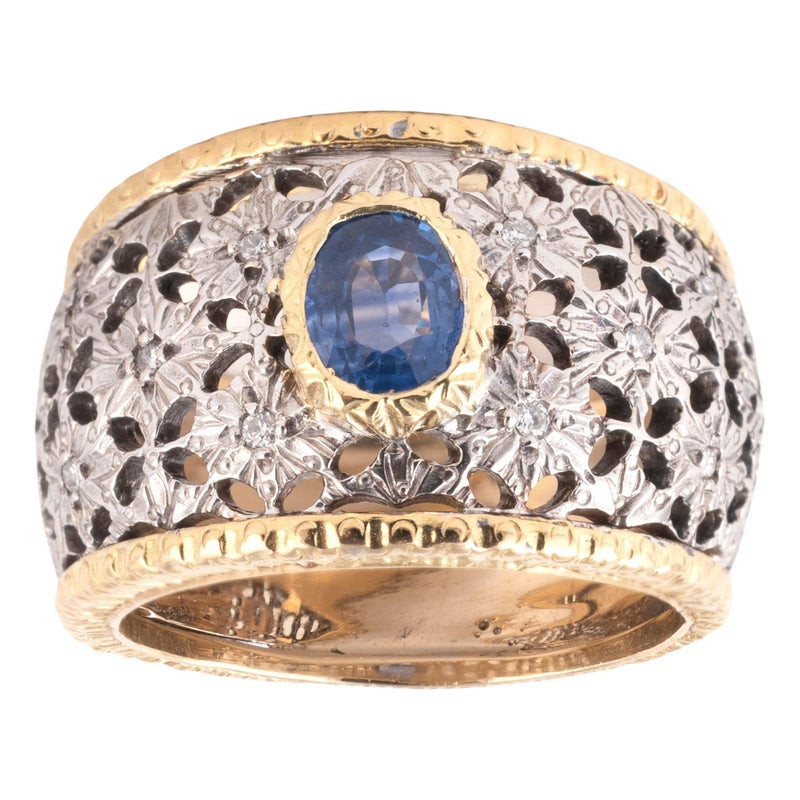 Vintage Mario Buccellati Sapphire And Diamond Ring