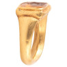 Byzantine Gold Ring with Topaz Intaglio depicting the Bust of Christ 7th Century