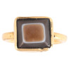 Ancient Roman Gold Eye Agate Gemstone Amulet Ring Circa 3rd Century A.D.