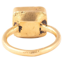 Ancient Roman Gold Eye Agate Gemstone Amulet Ring Circa 3rd Century A.D.