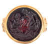 Erotic Garnet Intaglio Ring Late 17th Century