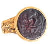 Erotic Garnet Intaglio Ring Late 17th Century