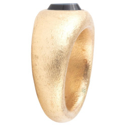 Ancient Roman Silenus Nicolo Intaglio Ring circa 1st-2nd century AD