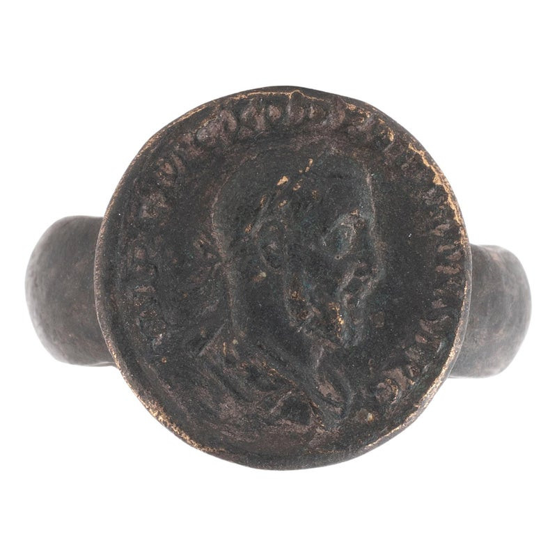 Roman Bronze ring depicting Pupienus Maximus circa 238 A.D.