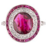 Burma Ruby 2.49ct And Diamond Target Cluster Ring