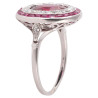 Burma Ruby 2.49ct And Diamond Target Cluster Ring