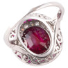 Burma Ruby 2.49ct And Diamond Target Cluster Ring