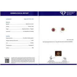 Burma Ruby 2.49ct And Diamond Target Cluster Ring