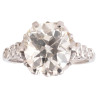 Art Deco Single Stone 3.4ct Old Mine Cut Diamond Ring Circa 1920's