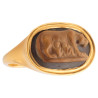Late Roman 22ct Gold Agate Cameo Ring, She-Wolf of Rome, 3rd Century
