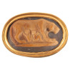 Late Roman ring in 22ct gold with an agate cameo depicting the Roman She-Wolf