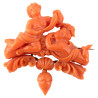 Early 19th century Coral Putti Brooch by Veuve Gueudet