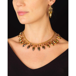 Etruscan Revival Necklace and Earrings suite circa 1860