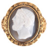 Renaissance Gold And Agate Cameo Ring Depicting Homer