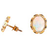 Antique Opal And 18kt Yellow Gold Earrings