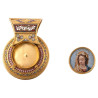 GOLD & MICROMOSAIC BULLA PENDANT ATTRIBUTED TO CASTELLANI 1850'S