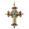 Renaissance Enamel Emerald & Gold Cross Pendant Late 16th Century