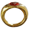Roman Gold Ring with Garnet Intaglio of an Eagle's Head 1st century A.D.