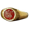 Roman Gold Ring with Garnet Intaglio of an Eagle's Head 1st century A.D.