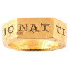 Roman Octagonal Gold Epigraphic Ring Circa 3nd Century A.D