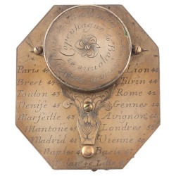 A Thomas Haye Brass Butterfield-Type Sundial French Early 18th century