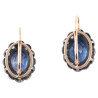 Italian Late 19th Century 7.4ct Ceylon Sapphire And Diamonds Earrings