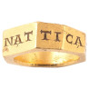 Roman Octagonal Gold Epigraphic Ring Circa 3nd Century A.D