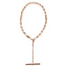 Large French 18kt Rose Gold Watch Chain Necklace