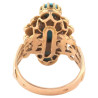 Art Nouveau Yellow Gold and Turquoise Ring