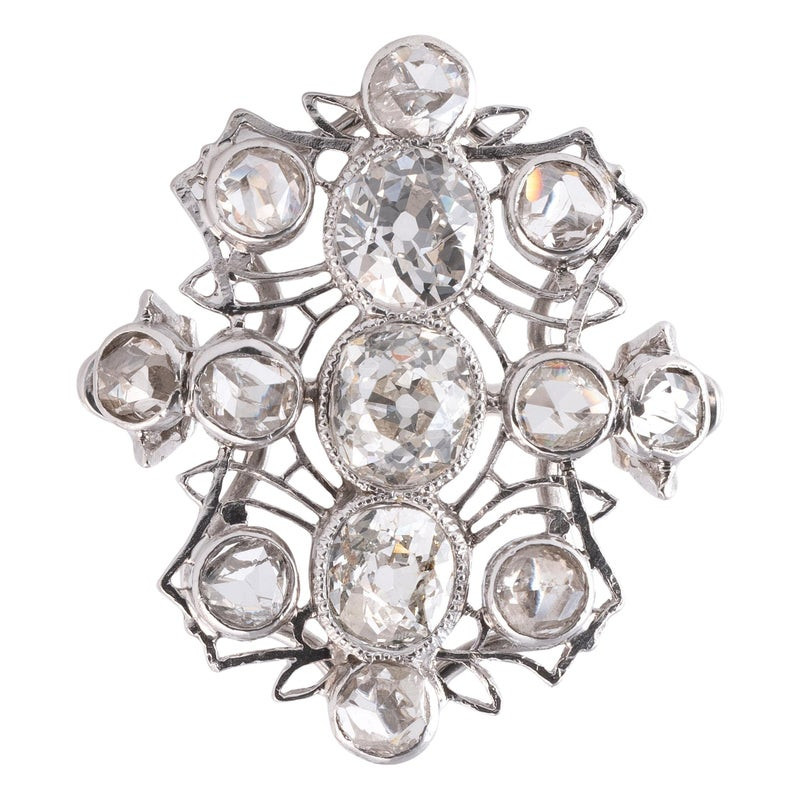 Belle Époque Platinum Three-Stone Ring with 1.2ct Old-Cut Diamonds