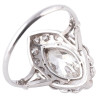 Art Deco Platinum Marquise Cut Diamond Ring, 1.5ct, Italy 1920