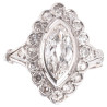 Art Deco Old Marquise Cut Diamond Ring Circa 1920
