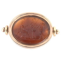 Agate Intaglio of Mucius Scaevola Ring 17th Century