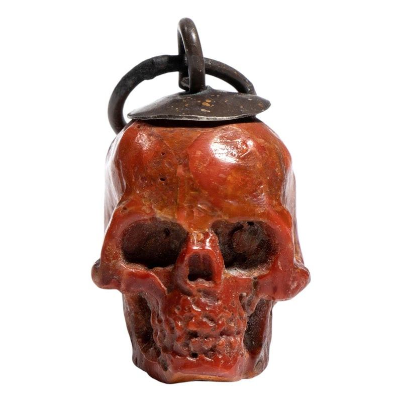 Pendant Memento Mori Red Corallum Rubrum Italy 18th Century