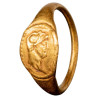 Hellenistic 22k Gold Signet Ring with Ruler Bust, Greece, Circa 300 BC