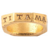 Roman Gold Octagonal Epigraphic Ring circa 3rd century A.D.