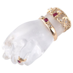 Large 1970s Rock Crystal...