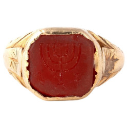 Jewish Renaissance Cornelian Intaglio Ring