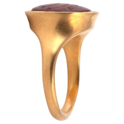 Roman Jewish Carnelian Intaglio Ring, 2nd century