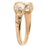 Antique 2.5ct Old Cushion Cut Diamond Three Stone Ring, 1890s Gold
