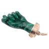 Figa Malachite and 14K Gold Good Luck Charm Pendant