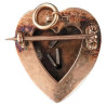 Victorian 18ct Gold Rose Cut Diamond Heart Brooch Pendant, 1890