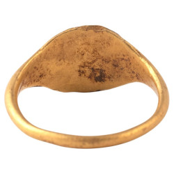 Hellenistic 22k Gold Signet Ring with Ruler Bust, Greece, Circa 300 B.C.