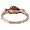 Italian 18k Gold Gimmel Fede Ring with Diamond and Ruby, circa 1790