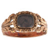Antique 9ct Yellow Gold Mourning Ring with Hair Locket, Circa 1850