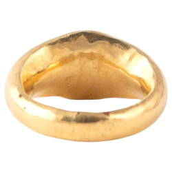 Roman Gold Ring with Garnet Intaglio of an Eagle's Head 1st century A.D.