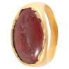 Ancient Roman Gold Ring with Diana Intaglio 2nd Century AD