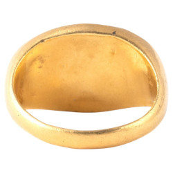 Ancient Roman Gold Ring with Diana Intaglio 2nd Century AD